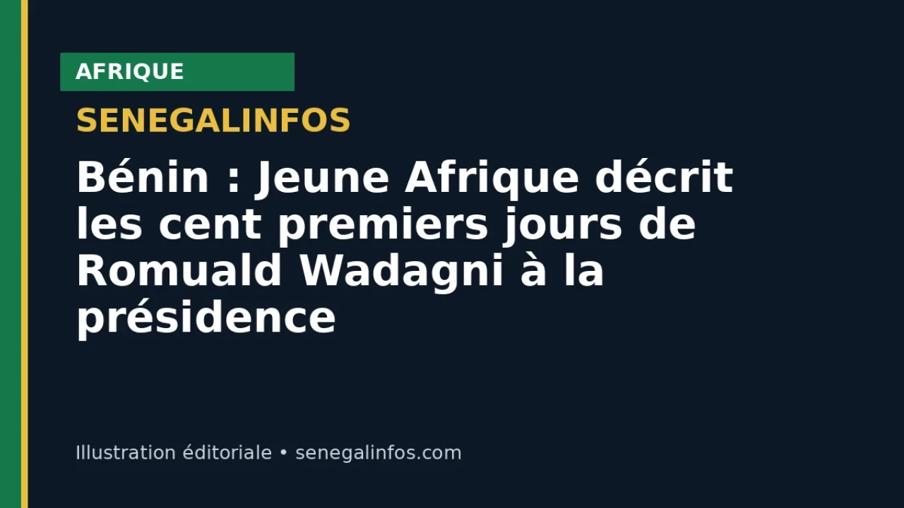 Benin: Jeune Afrique reviews Romuald Wadagni’s first 100 days as president