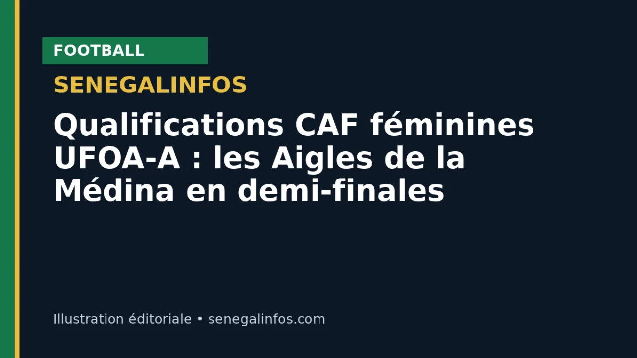 Qualifications CAF féminines UFOA-A : les Aigles de la Médina en demi-finales
