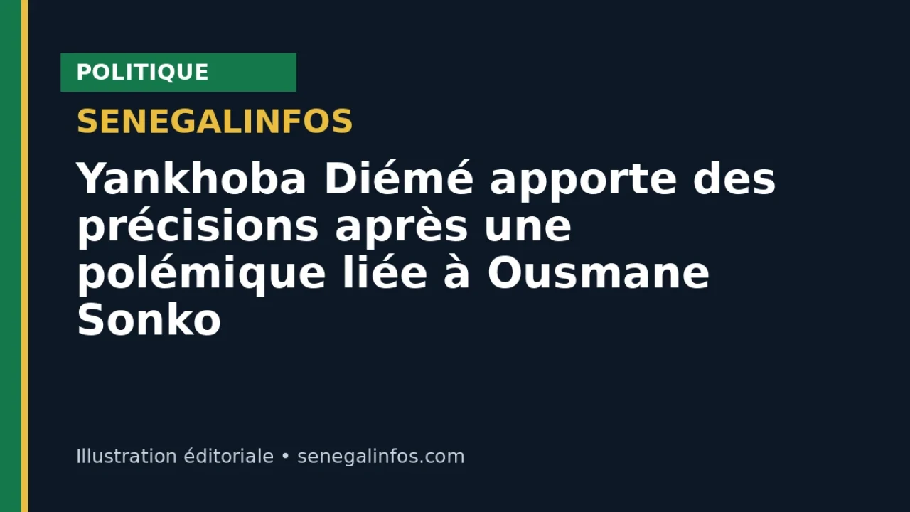 Yankhoba Diémé apporte des précisions après une polémique liée à Ousmane Sonko