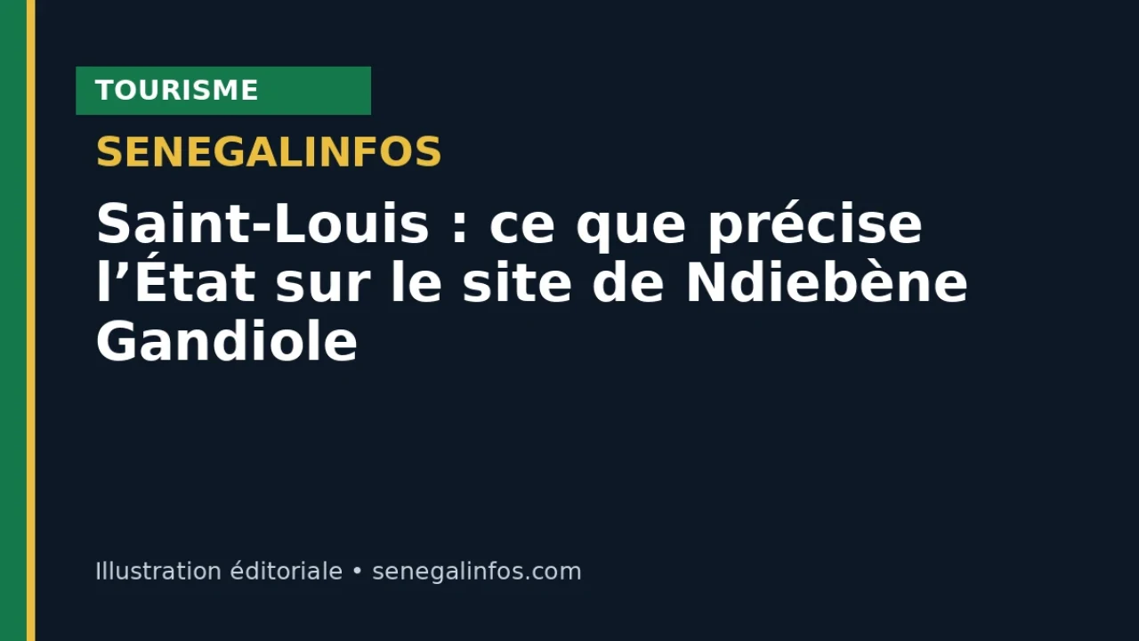 Saint-Louis : ce que précise l’État sur le site de Ndiebène Gandiole