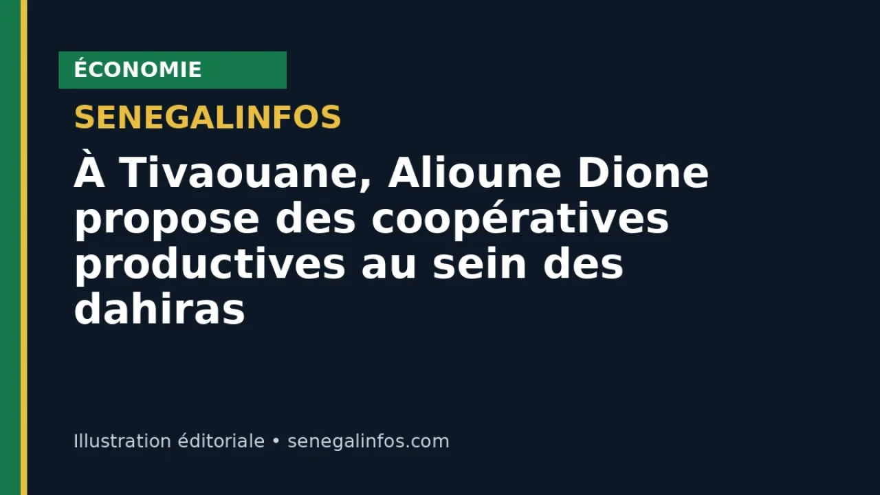 À Tivaouane, Alioune Dione propose des coopératives productives au sein des dahiras