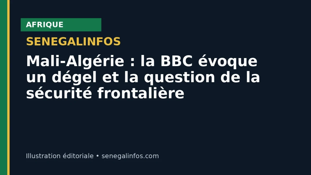Mali-Algérie : la BBC évoque un dégel et la question de la sécurité frontalière