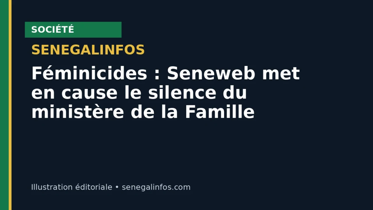 Féminicides : Seneweb met en cause le silence du ministère de la Famille