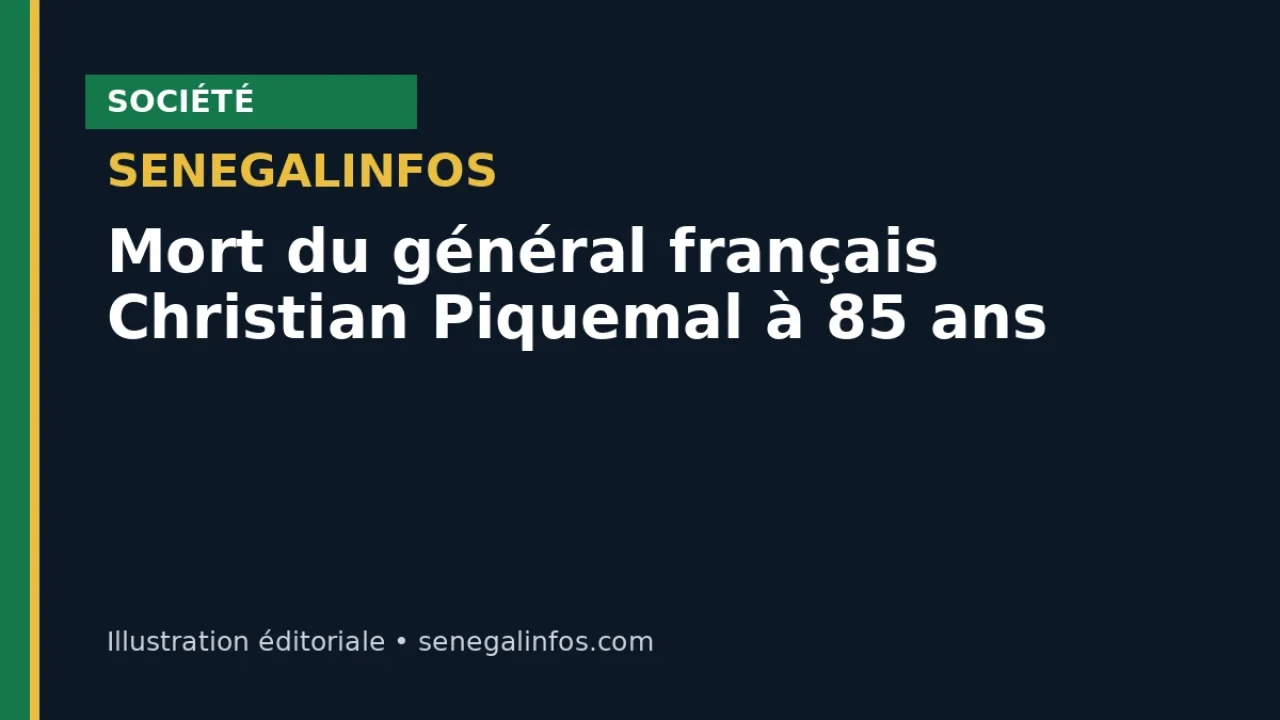 Mort du général français Christian Piquemal à 85 ans