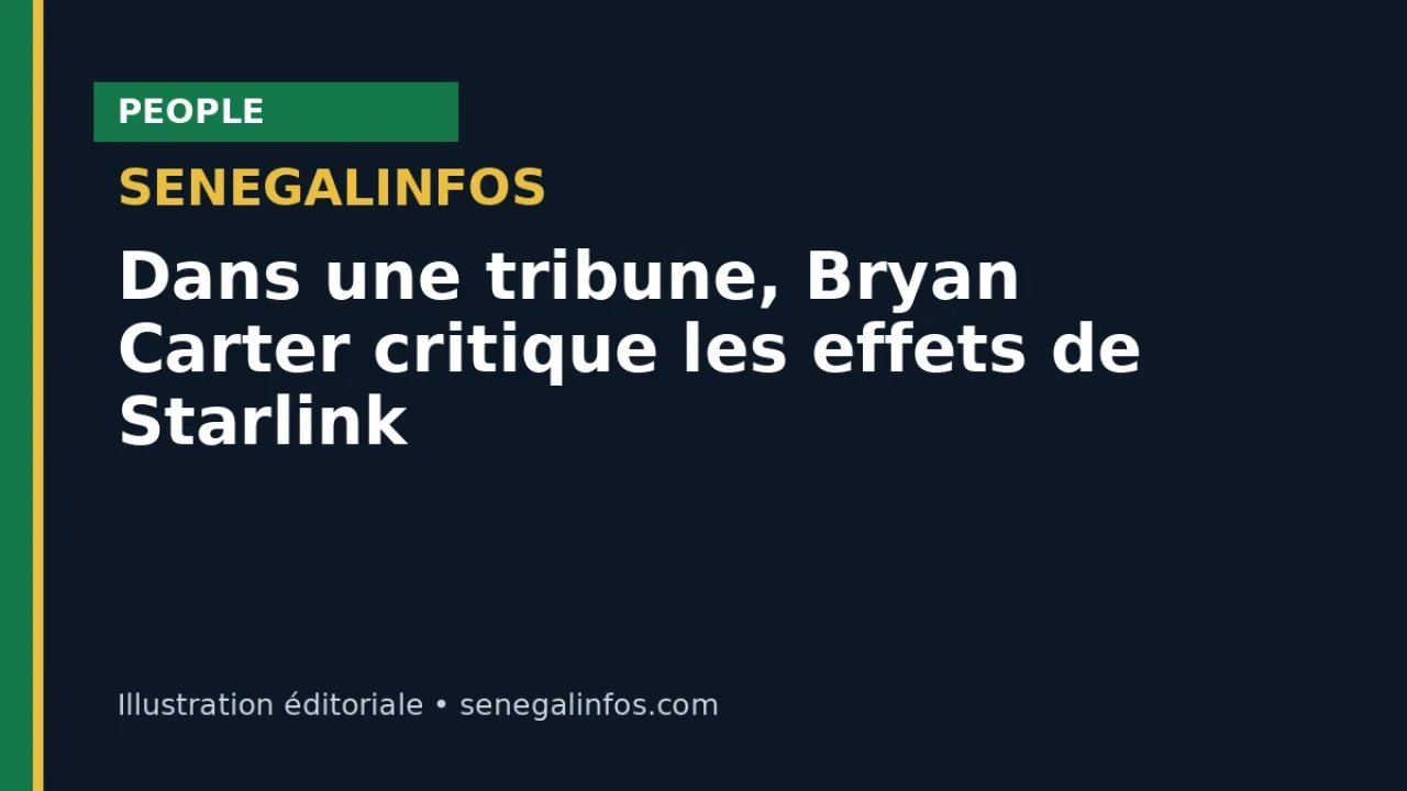 Dans une tribune, Bryan Carter critique les effets de Starlink