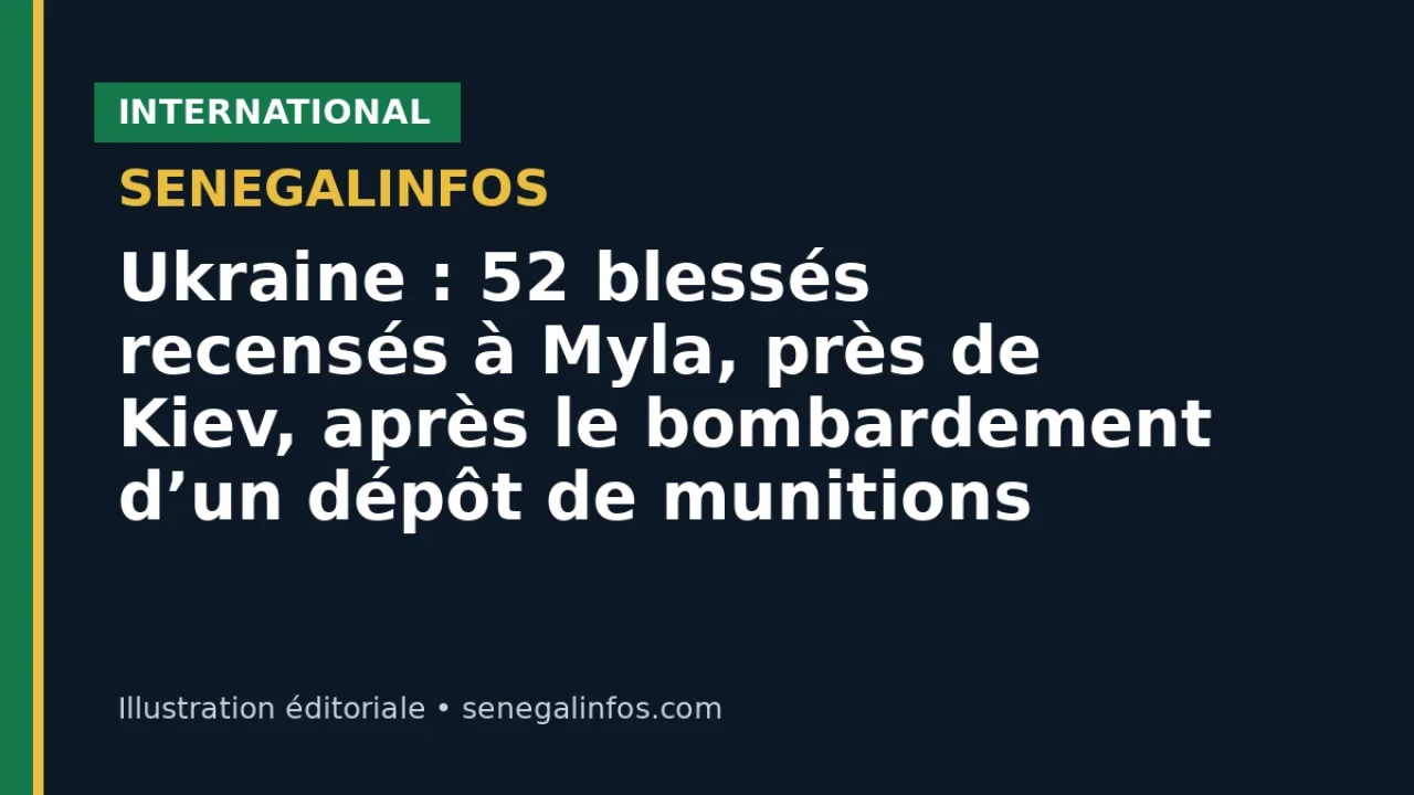 Ukraine : 52 blessés recensés à Myla, près de Kiev, après le bombardement d’un dépôt de munitions