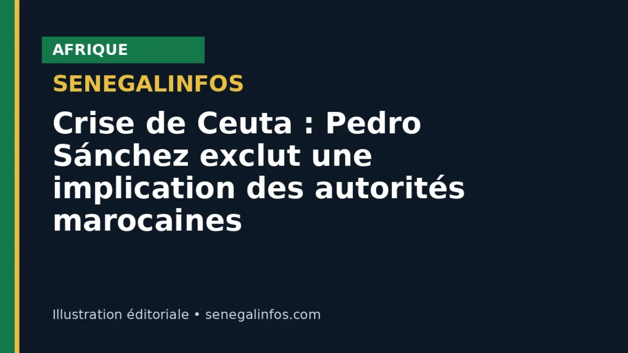 Crise de Ceuta : Pedro Sánchez exclut une implication des autorités marocaines