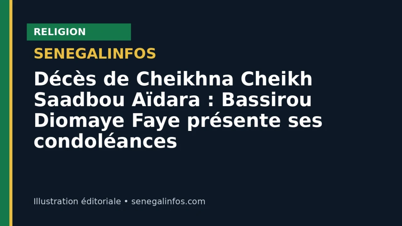 Décès de Cheikhna Cheikh Saadbou Aïdara : Bassirou Diomaye Faye présente ses condoléances