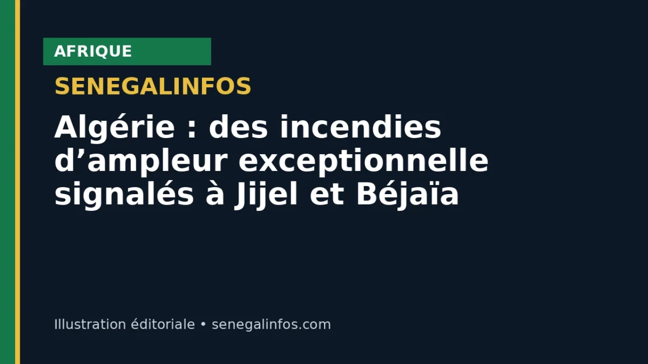 Algérie : des incendies d’ampleur exceptionnelle signalés à Jijel et Béjaïa